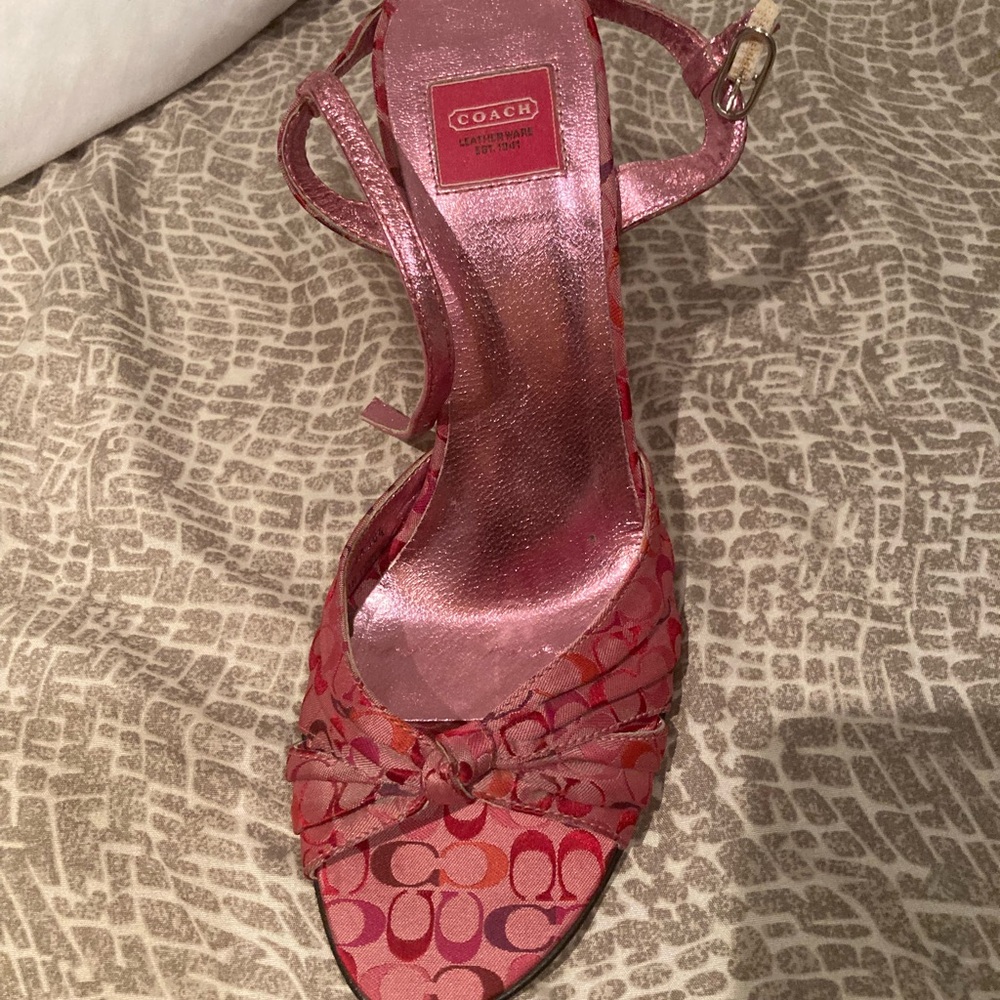 Beautiful coach sling back heels. Size is 61/2.